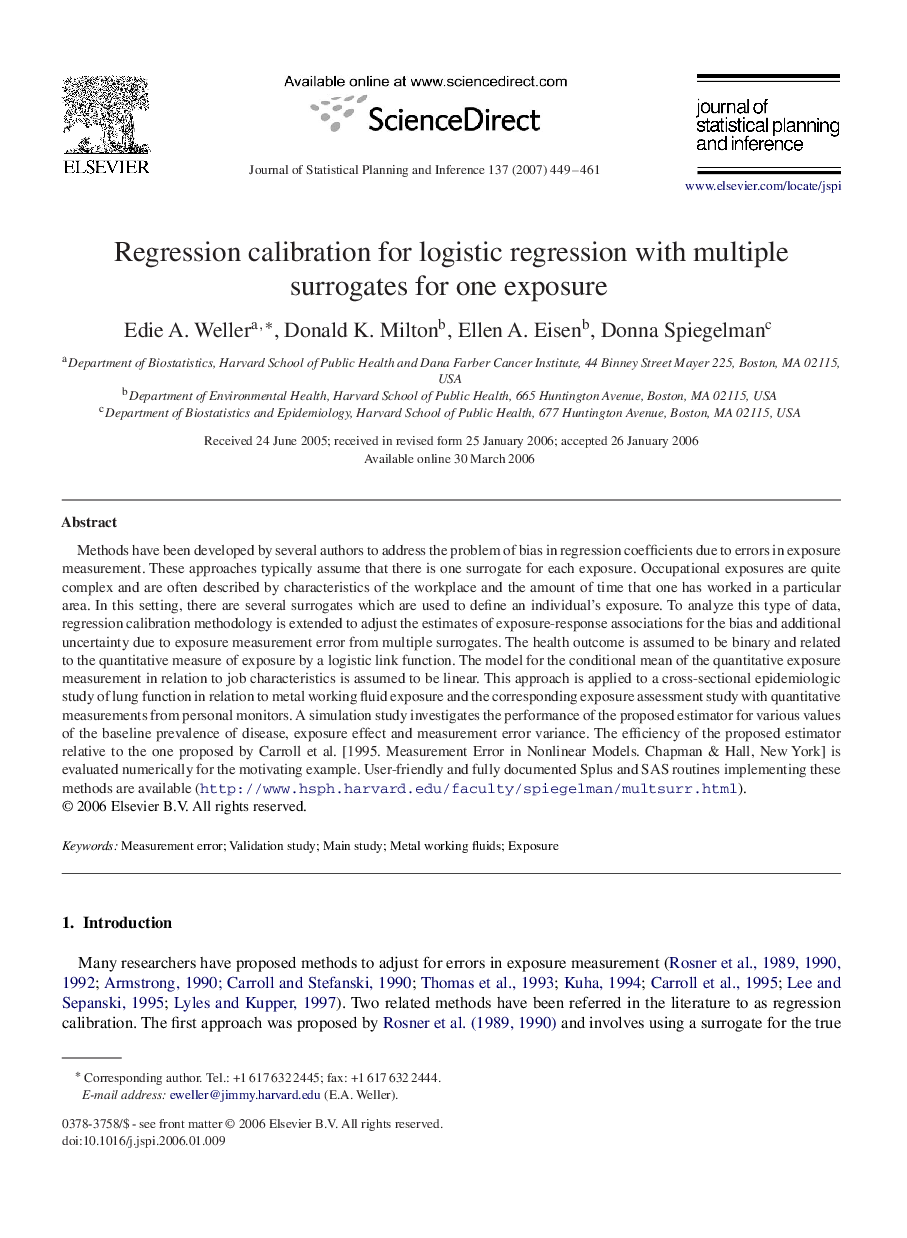 Regression calibration for logistic regression with multiple surrogates for one exposure