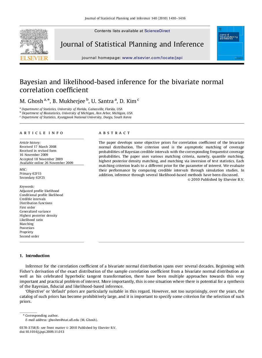 Bayesian and likelihood-based inference for the bivariate normal correlation coefficient