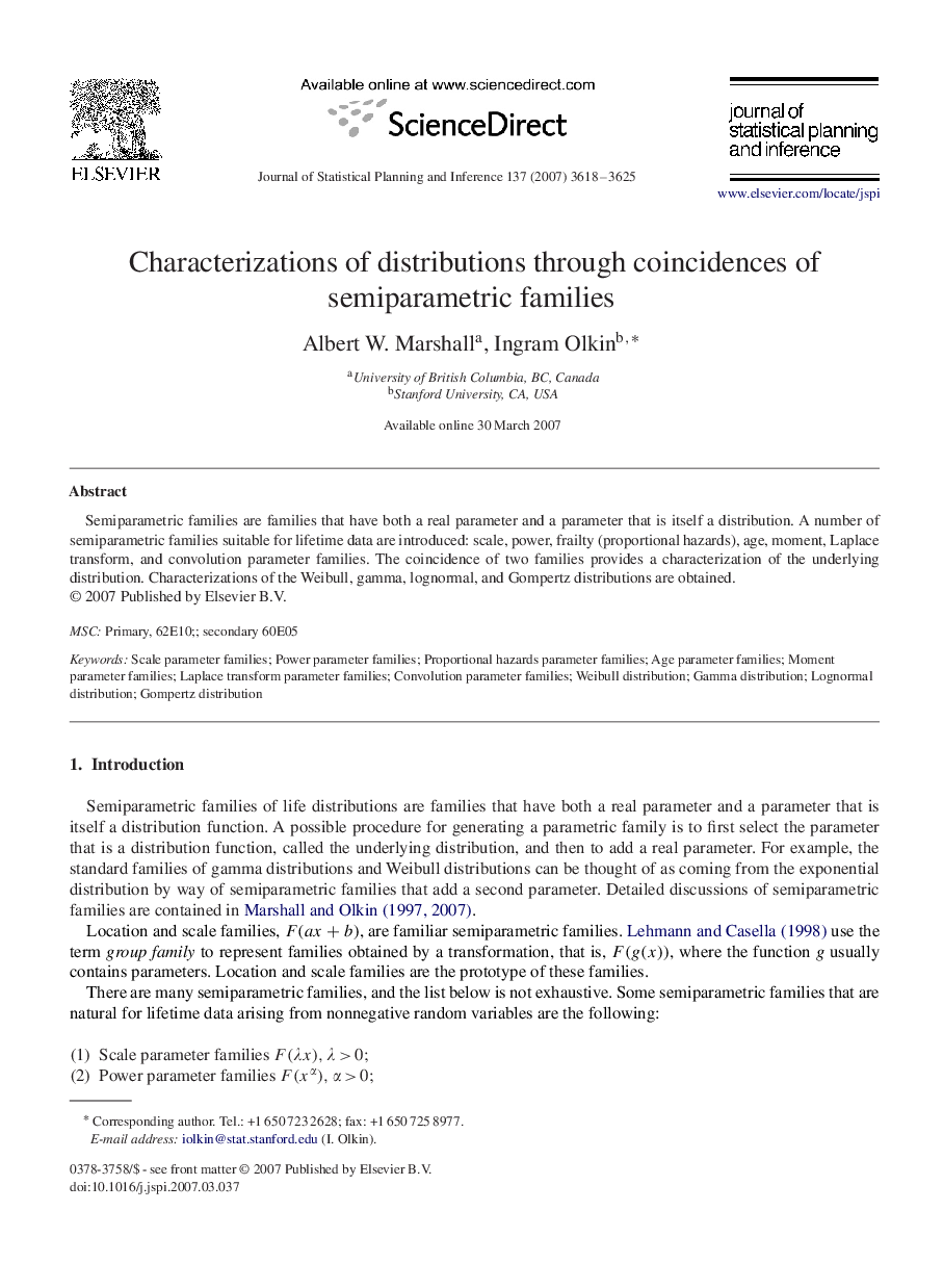 Characterizations of distributions through coincidences of semiparametric families