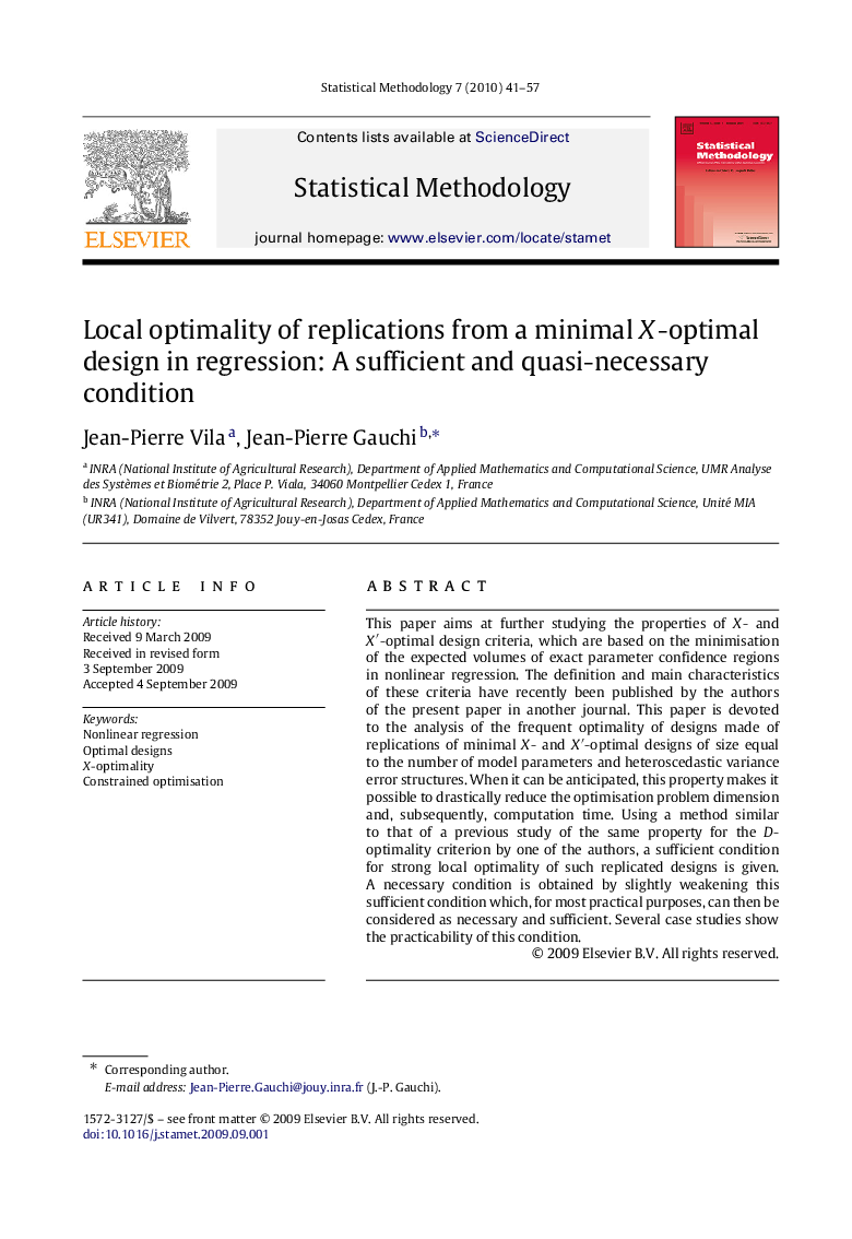 Local optimality of replications from a minimal XX-optimal design in regression: A sufficient and quasi-necessary condition