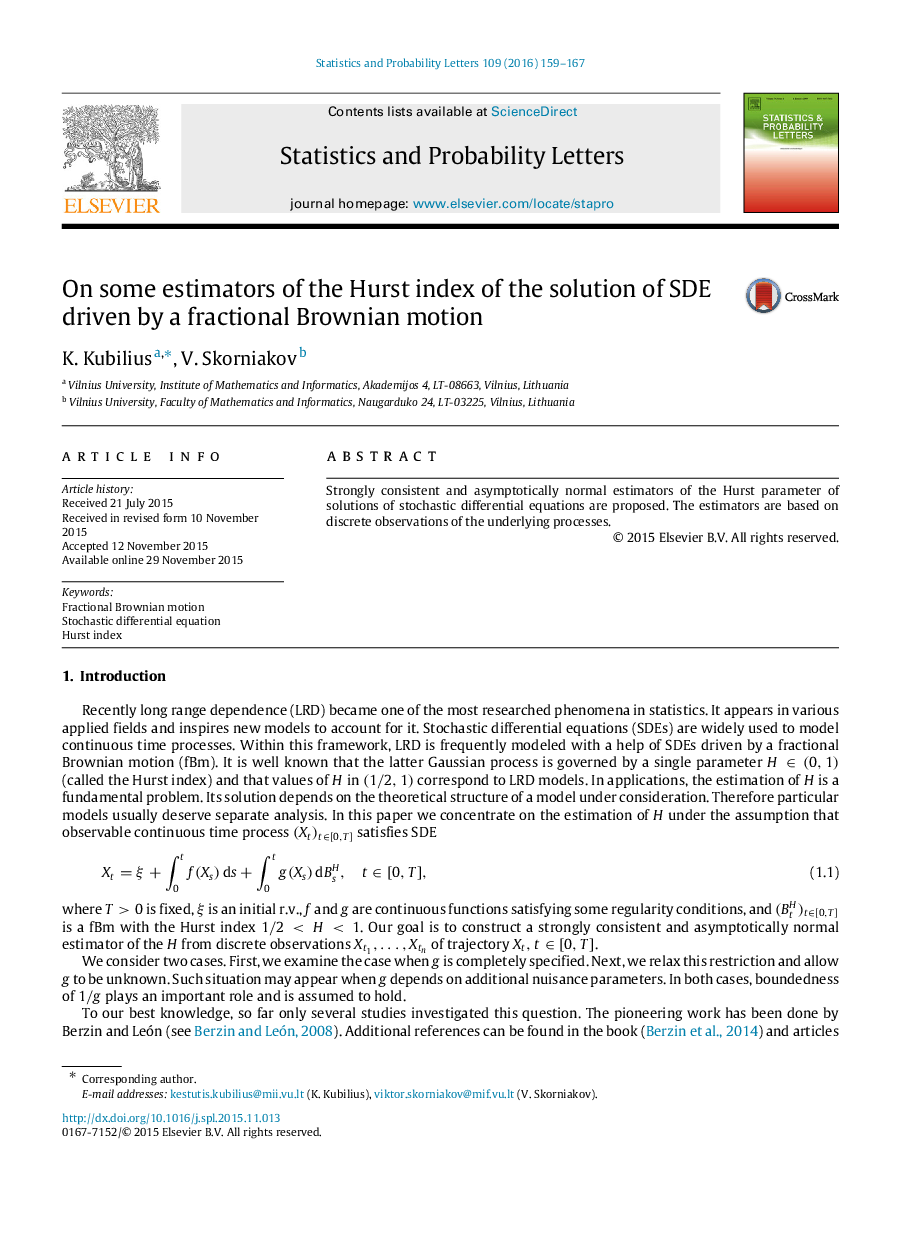 On some estimators of the Hurst index of the solution of SDE driven by a fractional Brownian motion