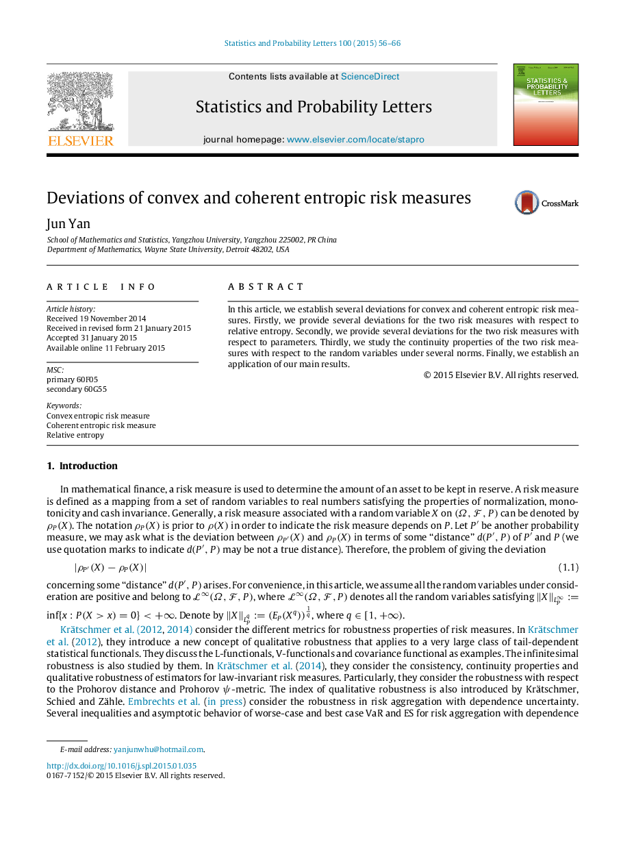 Deviations of convex and coherent entropic risk measures