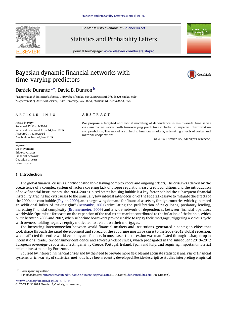 Bayesian dynamic financial networks with time-varying predictors