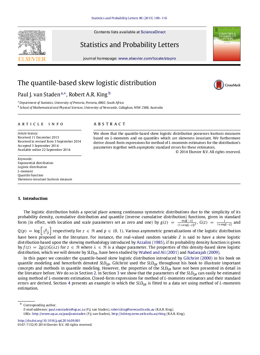 The quantile-based skew logistic distribution