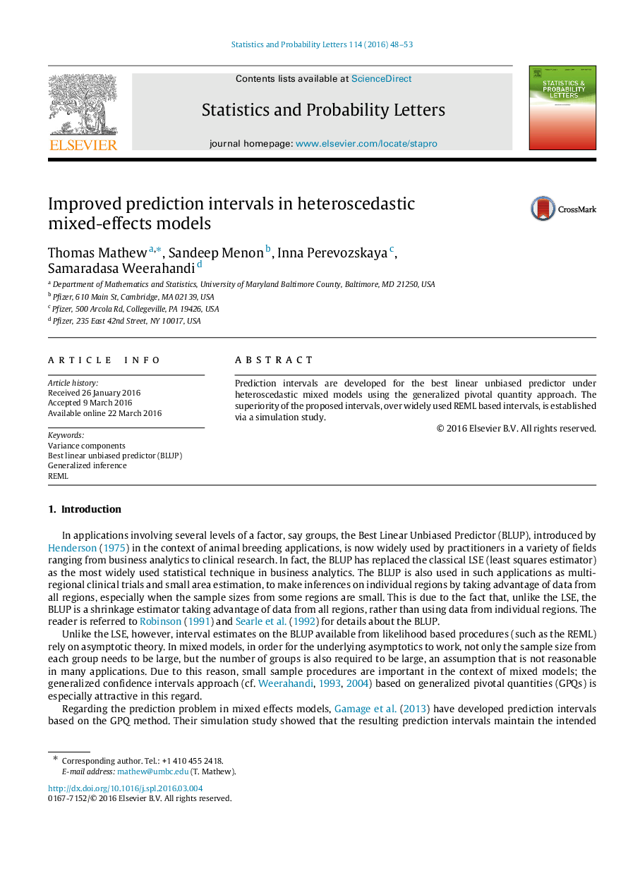 Improved prediction intervals in heteroscedastic mixed-effects models