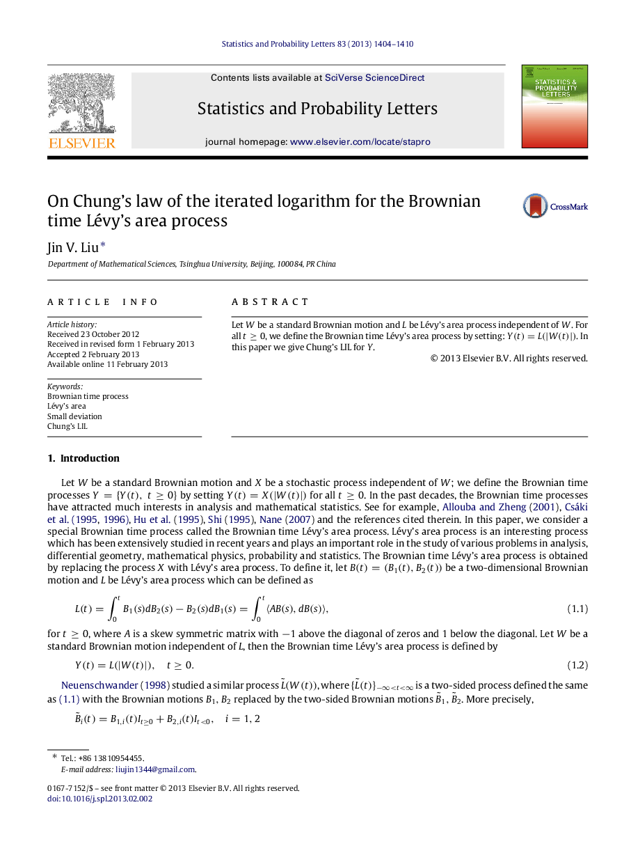 On Chung’s law of the iterated logarithm for the Brownian time Lévy’s area process