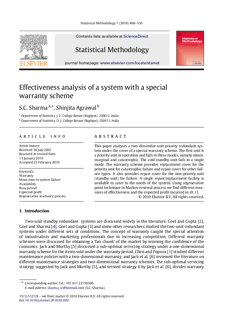 Effectiveness analysis of a system with a special warranty scheme