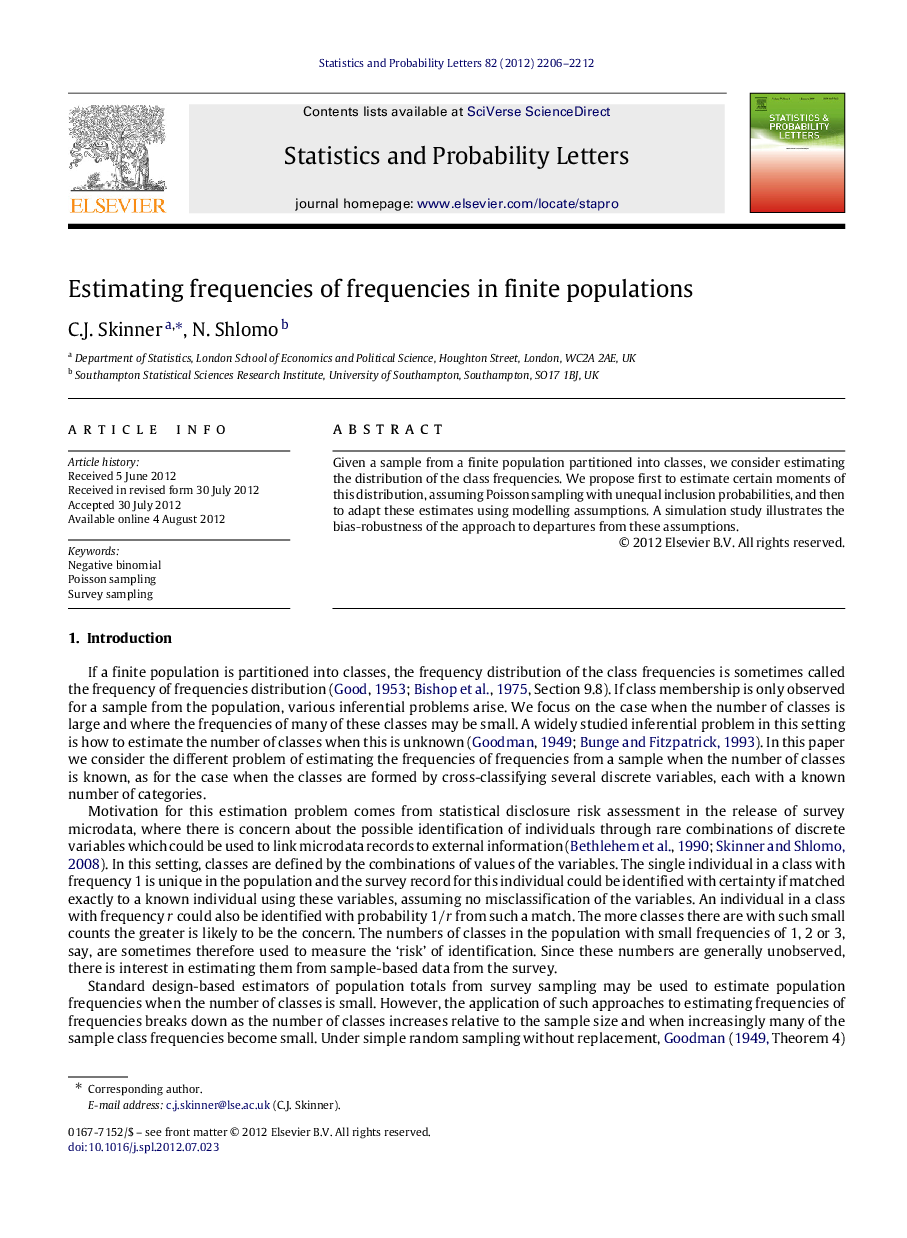 Estimating frequencies of frequencies in finite populations