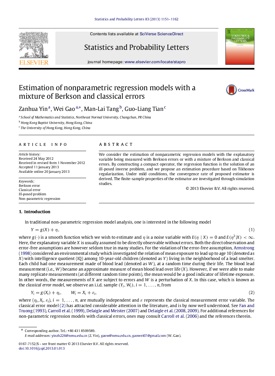 Estimation of nonparametric regression models with a mixture of Berkson and classical errors