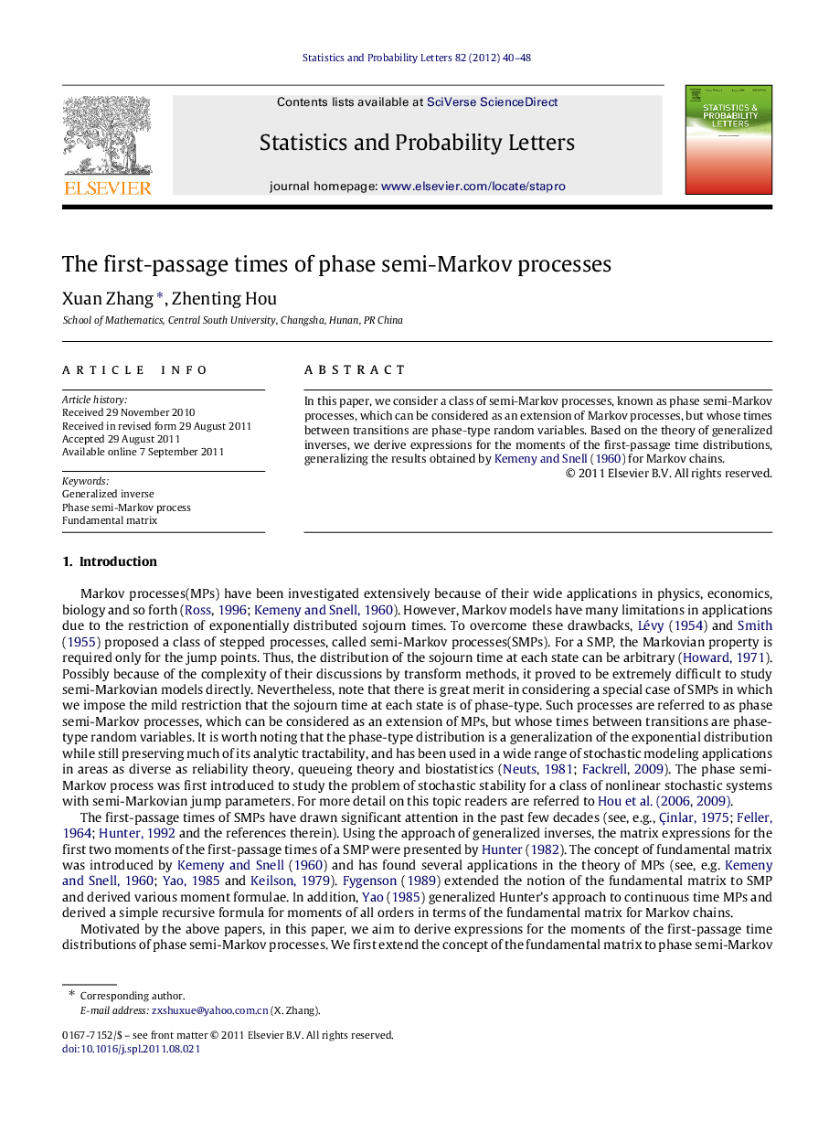 The first-passage times of phase semi-Markov processes