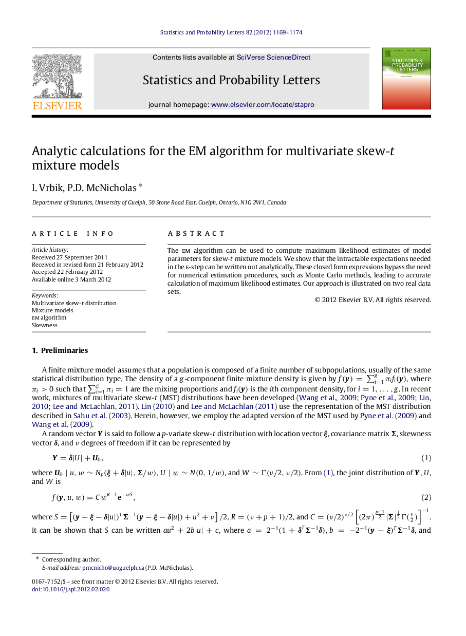 Analytic calculations for the EM algorithm for multivariate skew-tt mixture models