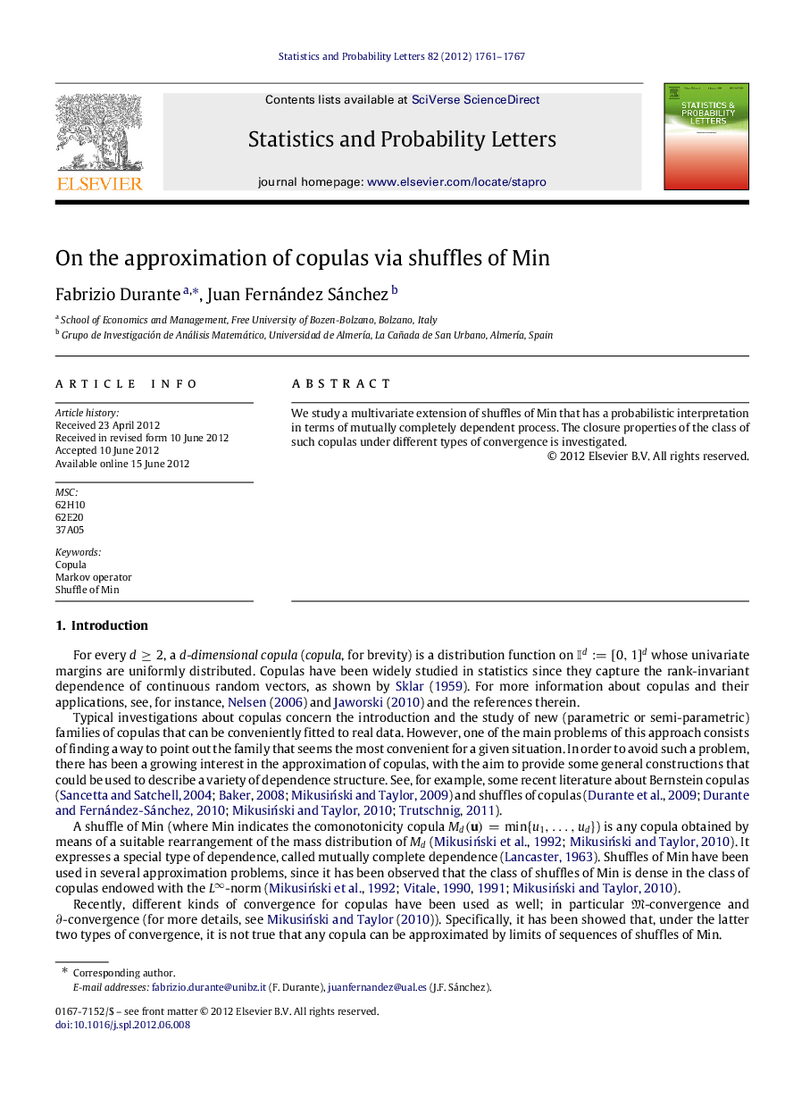 On the approximation of copulas via shuffles of Min