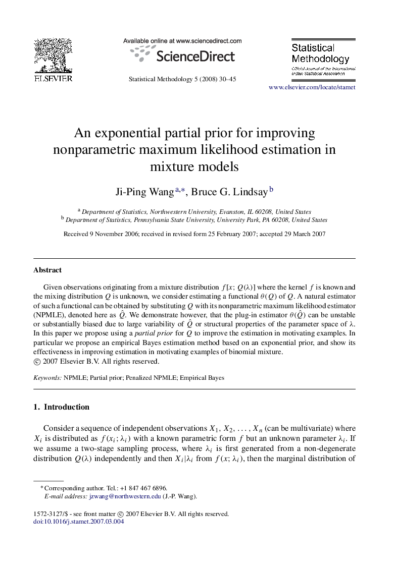 An exponential partial prior for improving nonparametric maximum likelihood estimation in mixture models