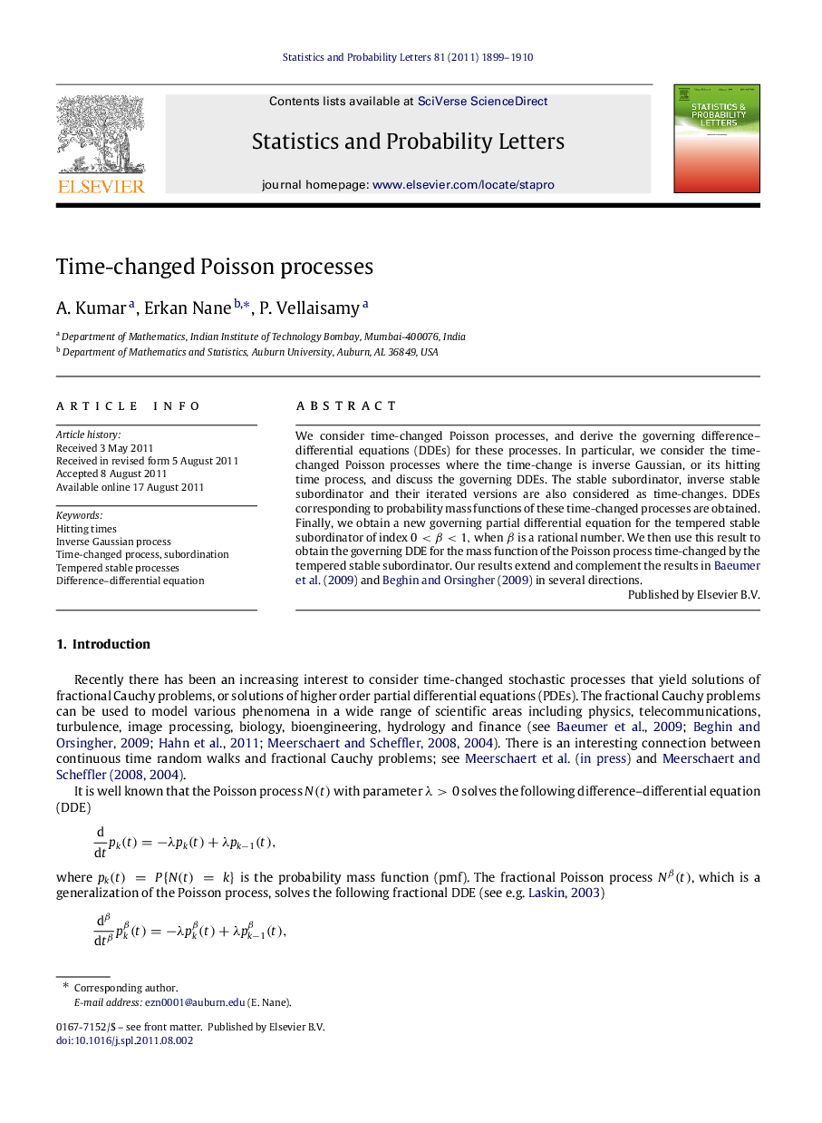 Time-changed Poisson processes