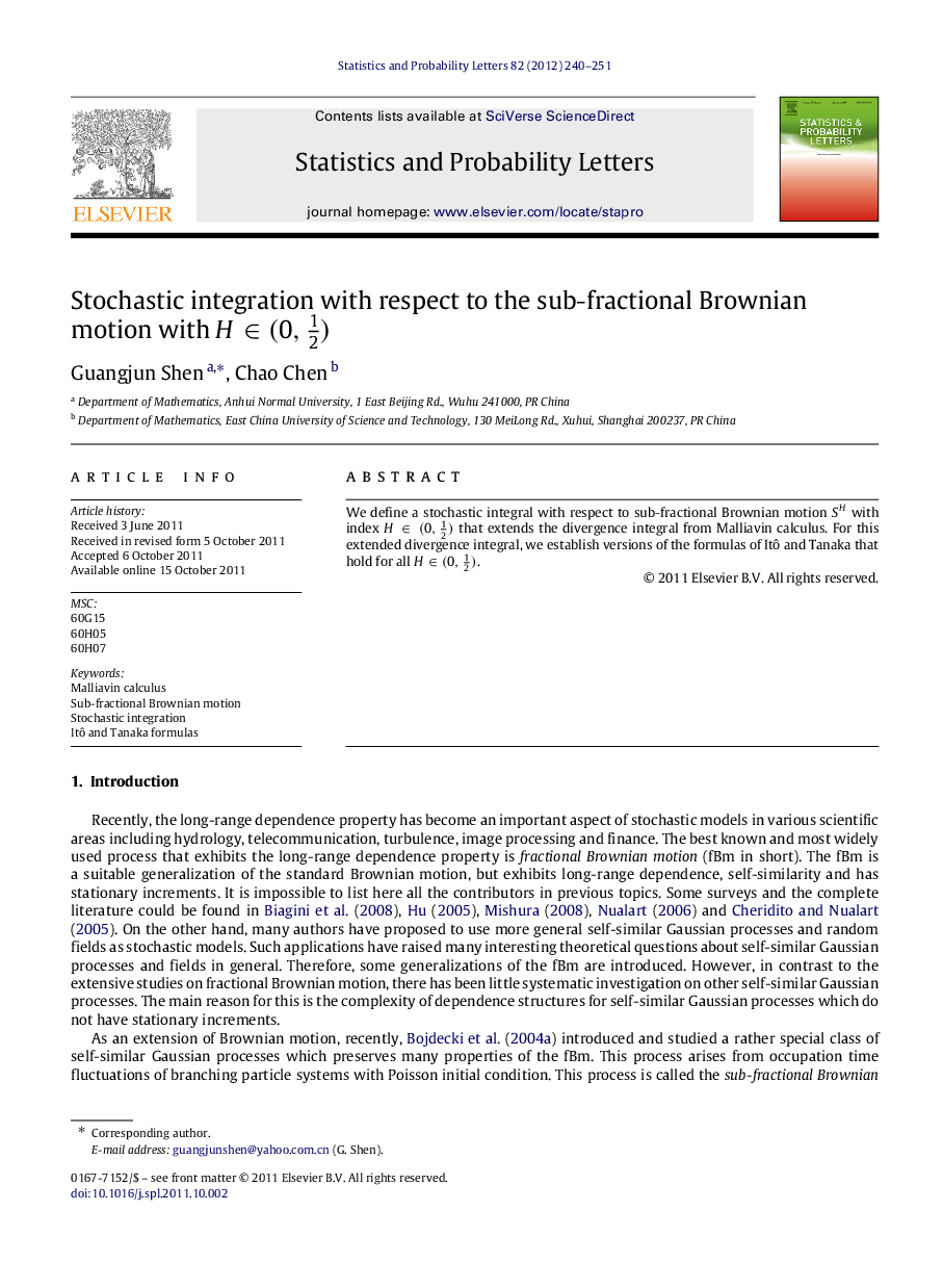 Stochastic integration with respect to the sub-fractional Brownian motion with H∈(0,12)