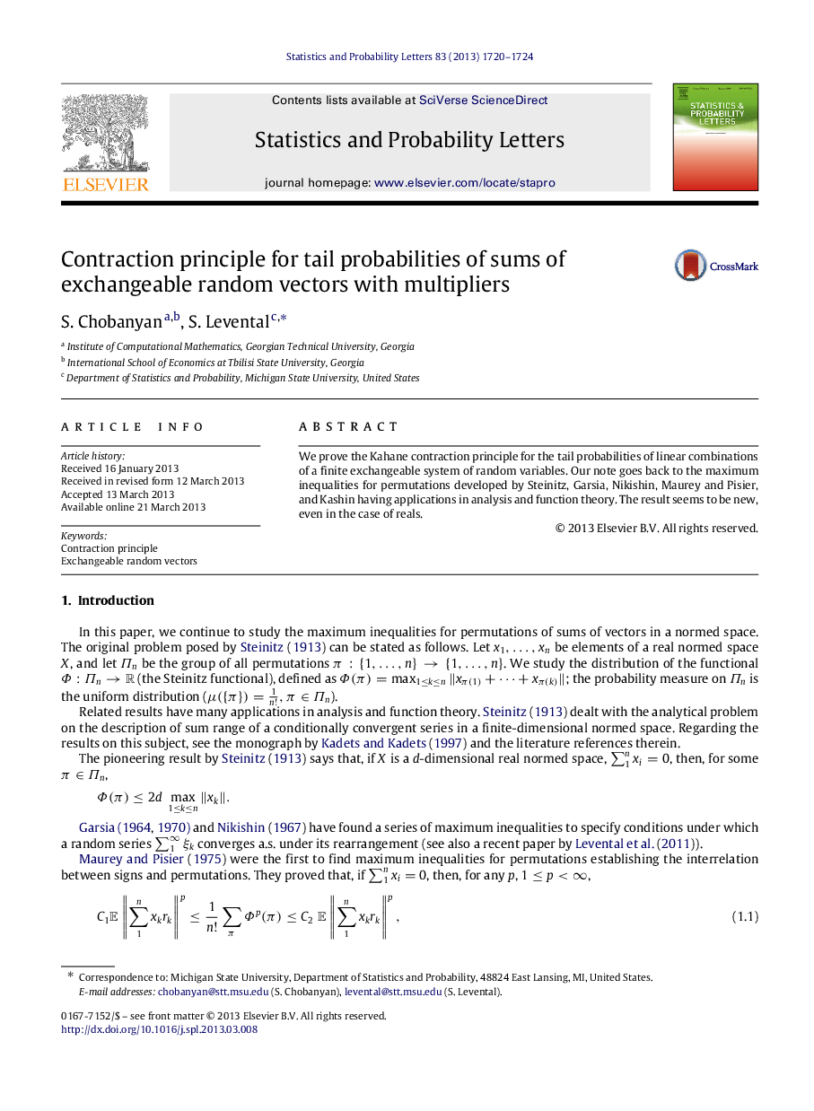 Contraction principle for tail probabilities of sums of exchangeable random vectors with multipliers