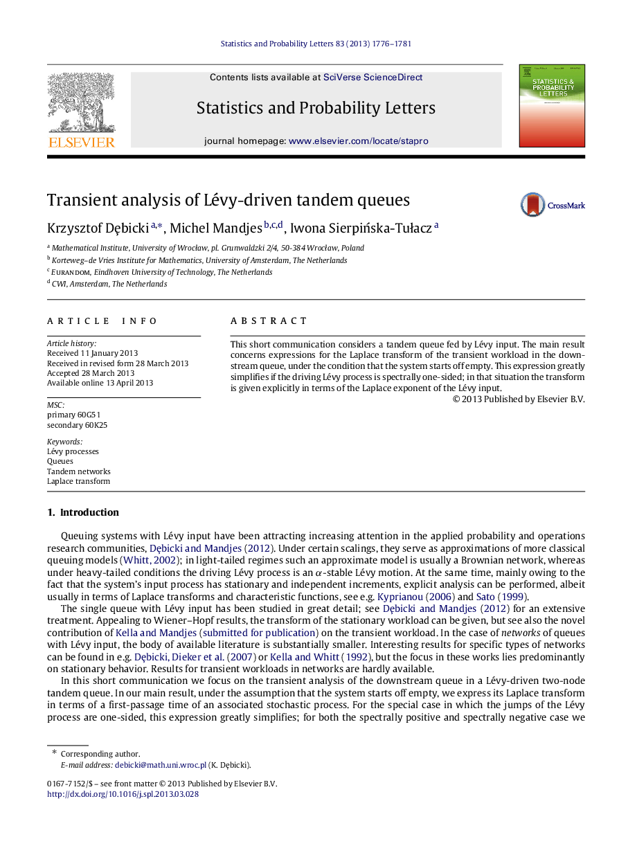 Transient analysis of Lévy-driven tandem queues