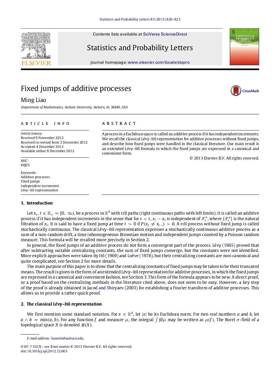 Fixed jumps of additive processes