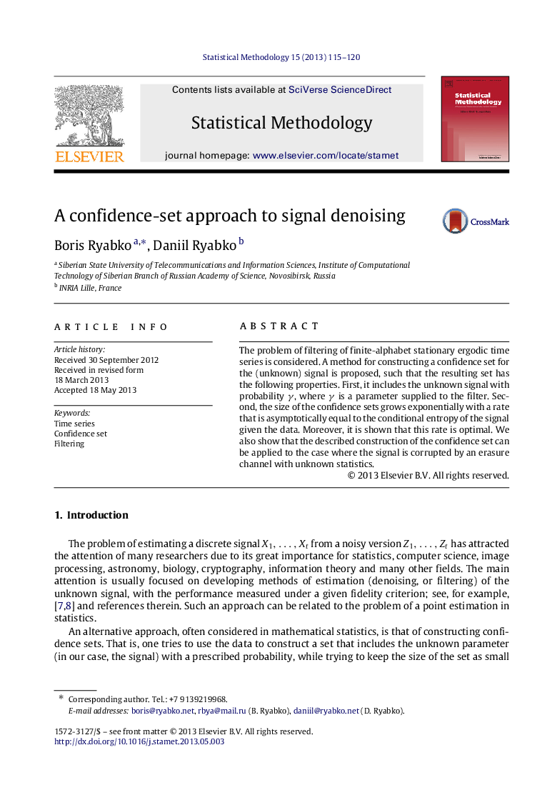 A confidence-set approach to signal denoising