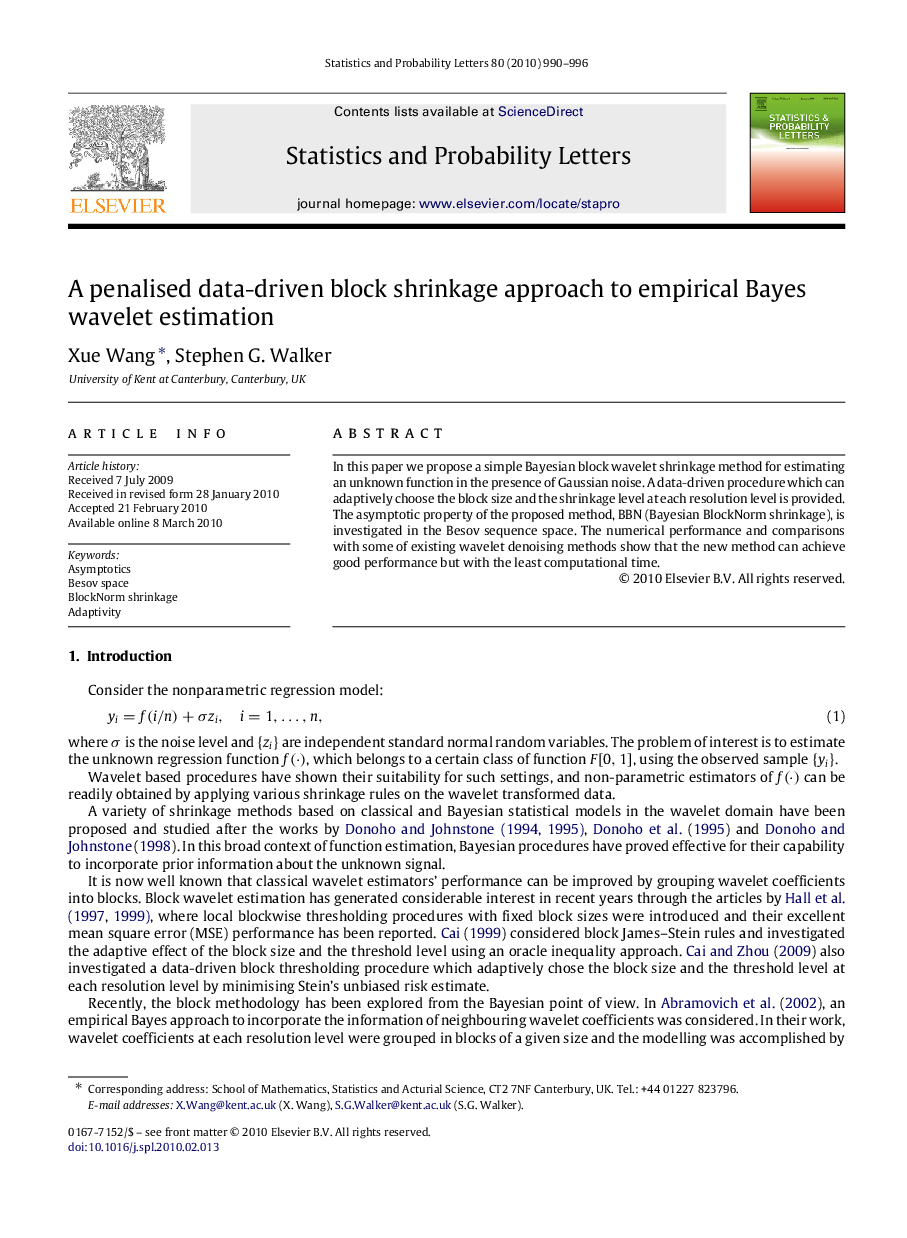 A penalised data-driven block shrinkage approach to empirical Bayes wavelet estimation