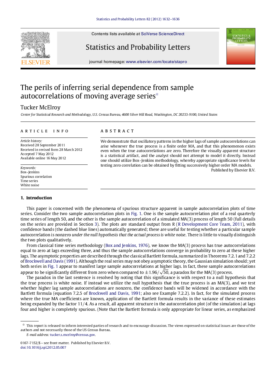 The perils of inferring serial dependence from sample autocorrelations of moving average series