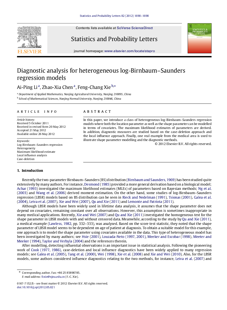 Diagnostic analysis for heterogeneous log-Birnbaum–Saunders regression models