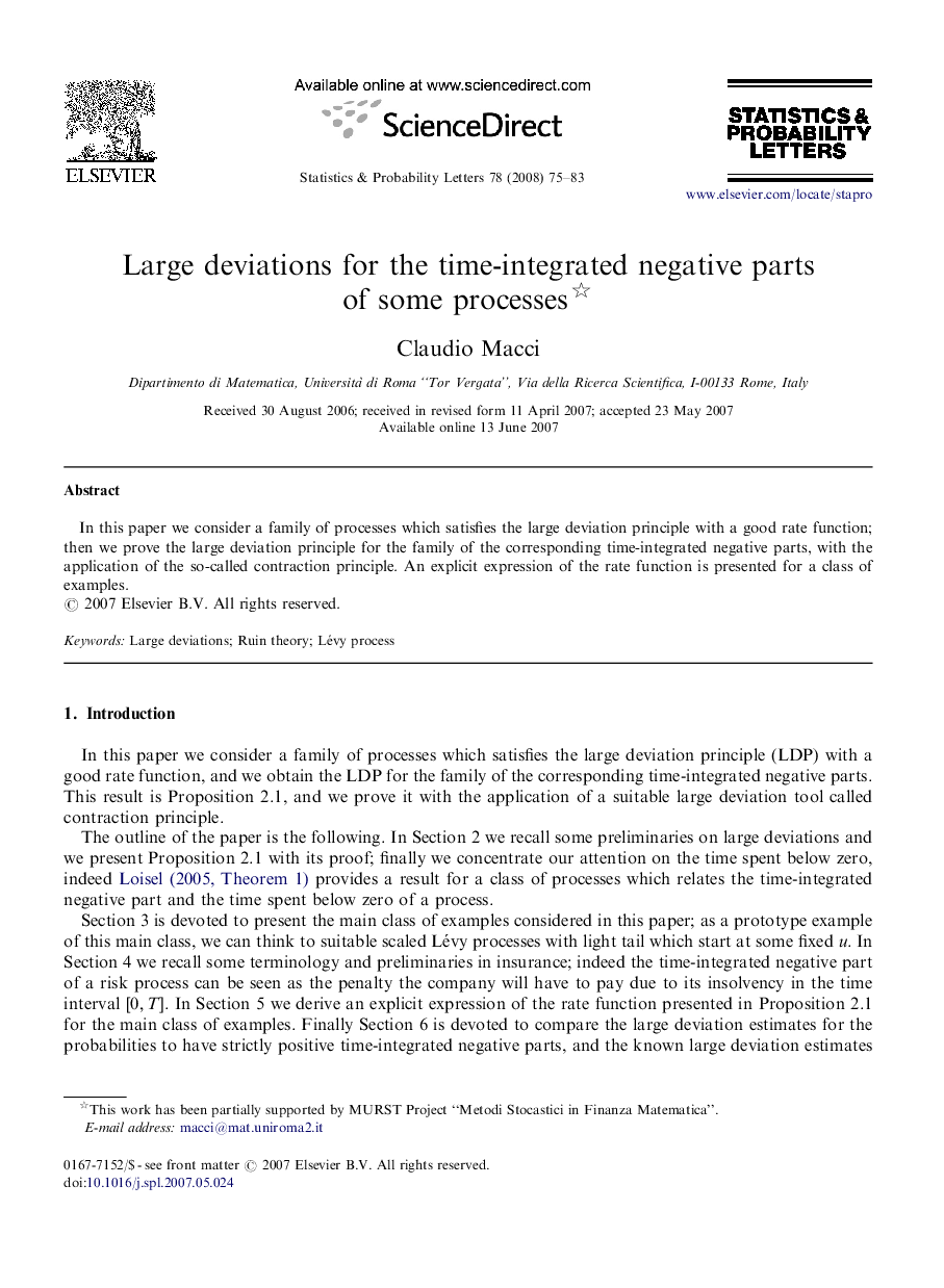 Large deviations for the time-integrated negative parts of some processes