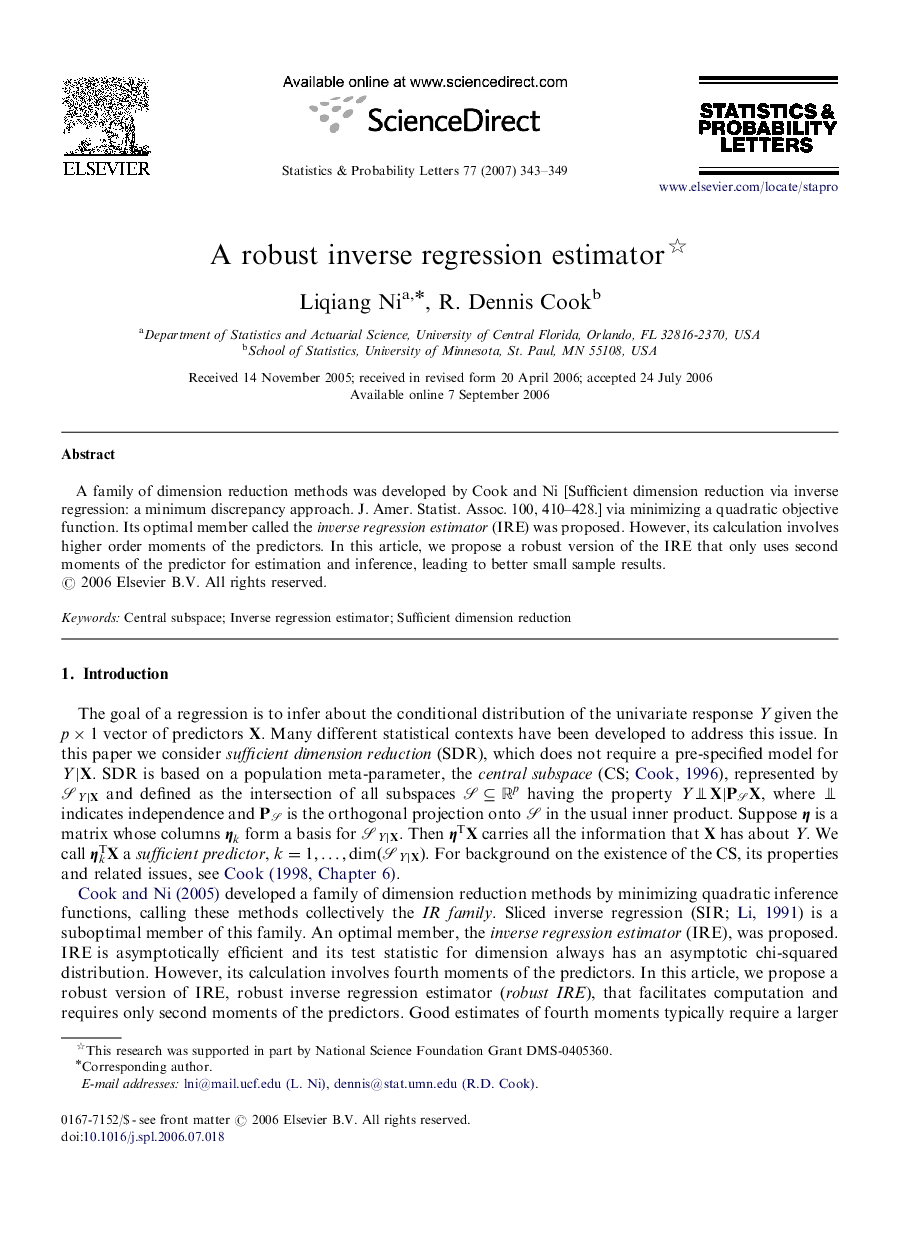 A robust inverse regression estimator 