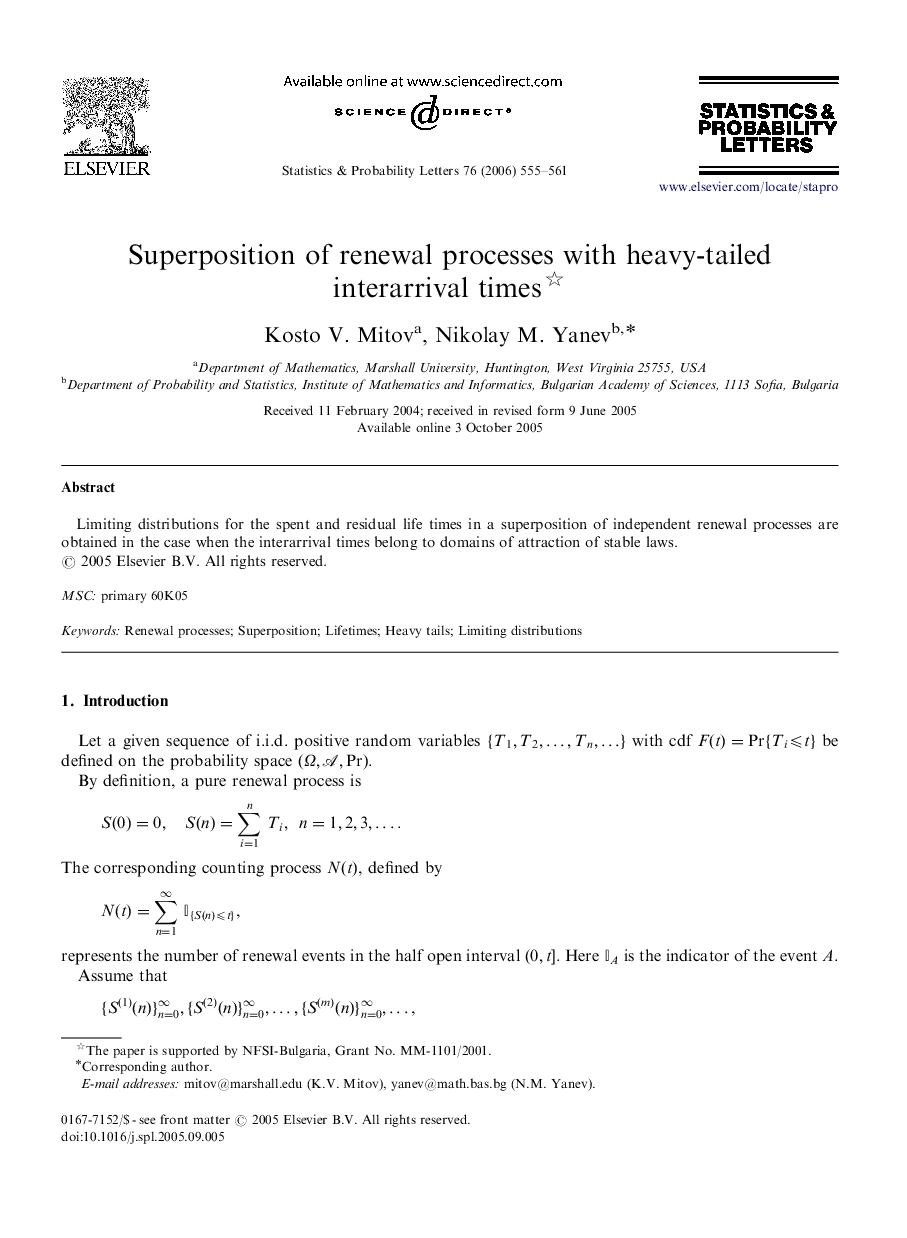 Superposition of renewal processes with heavy-tailed interarrival times 