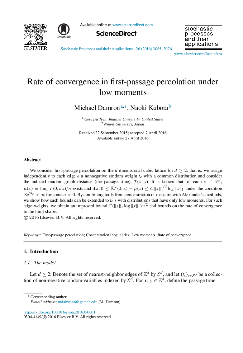 Rate of convergence in first-passage percolation under low moments