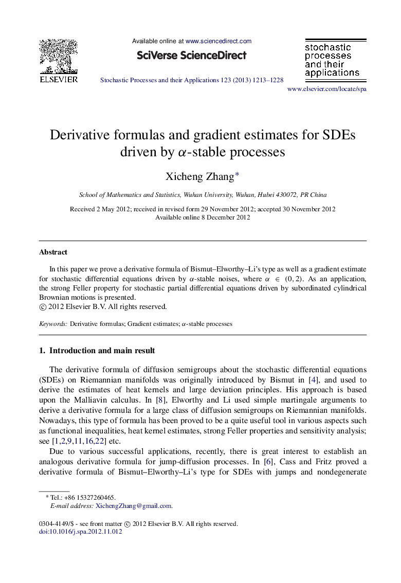 Derivative formulas and gradient estimates for SDEs driven by αα-stable processes