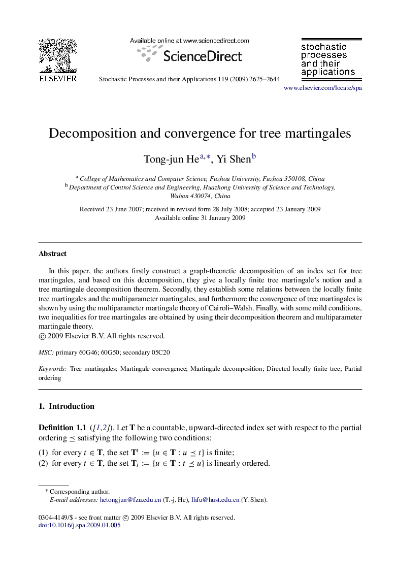 Decomposition and convergence for tree martingales