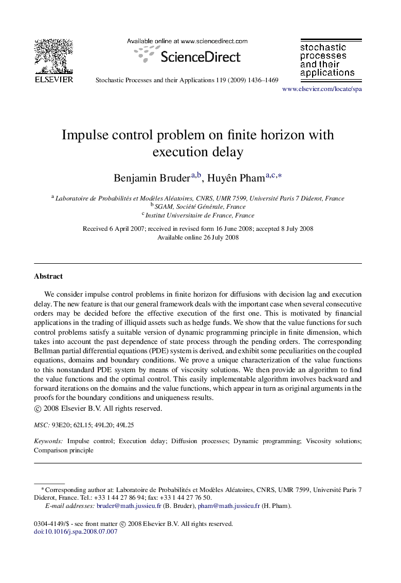 Impulse control problem on finite horizon with execution delay