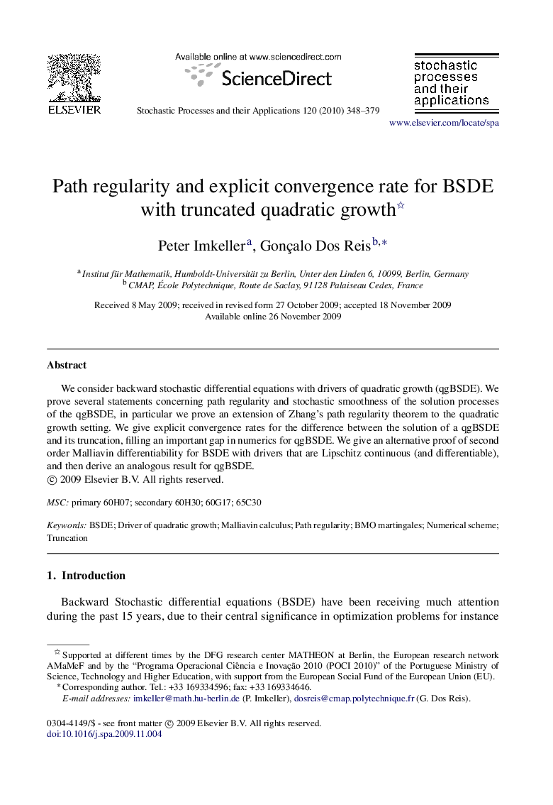Path regularity and explicit convergence rate for BSDE with truncated quadratic growth 