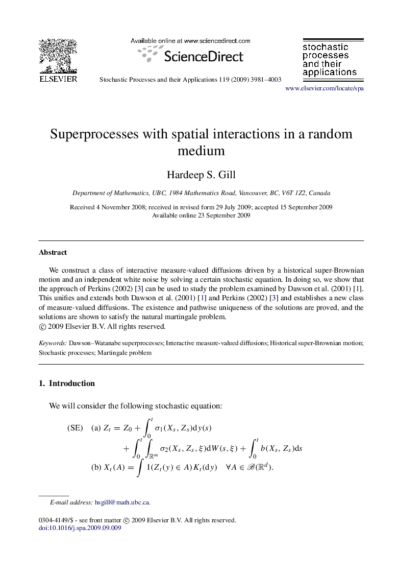 Superprocesses with spatial interactions in a random medium