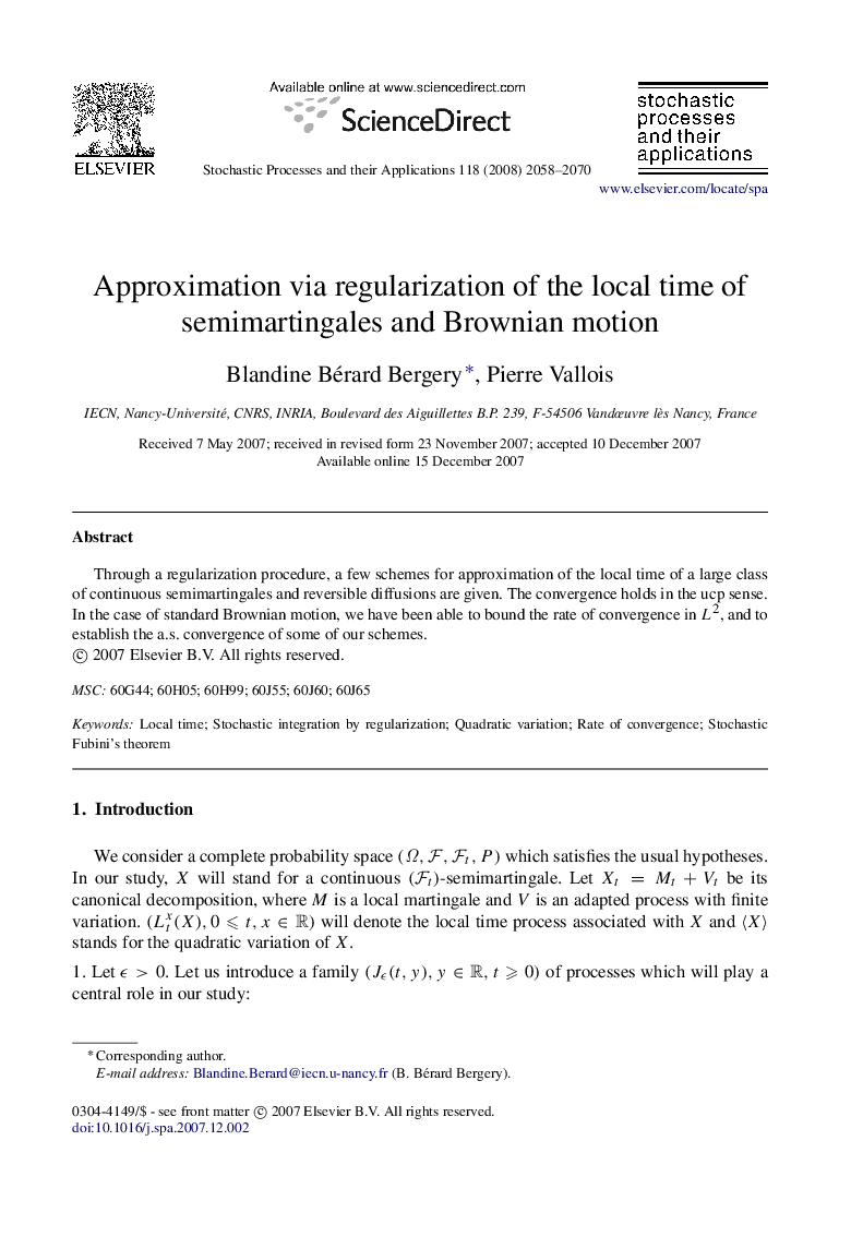 Approximation via regularization of the local time of semimartingales and Brownian motion