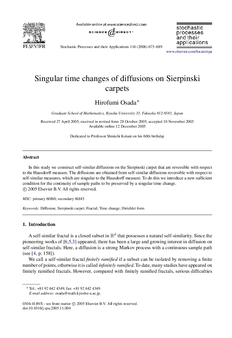 Singular time changes of diffusions on Sierpinski carpets