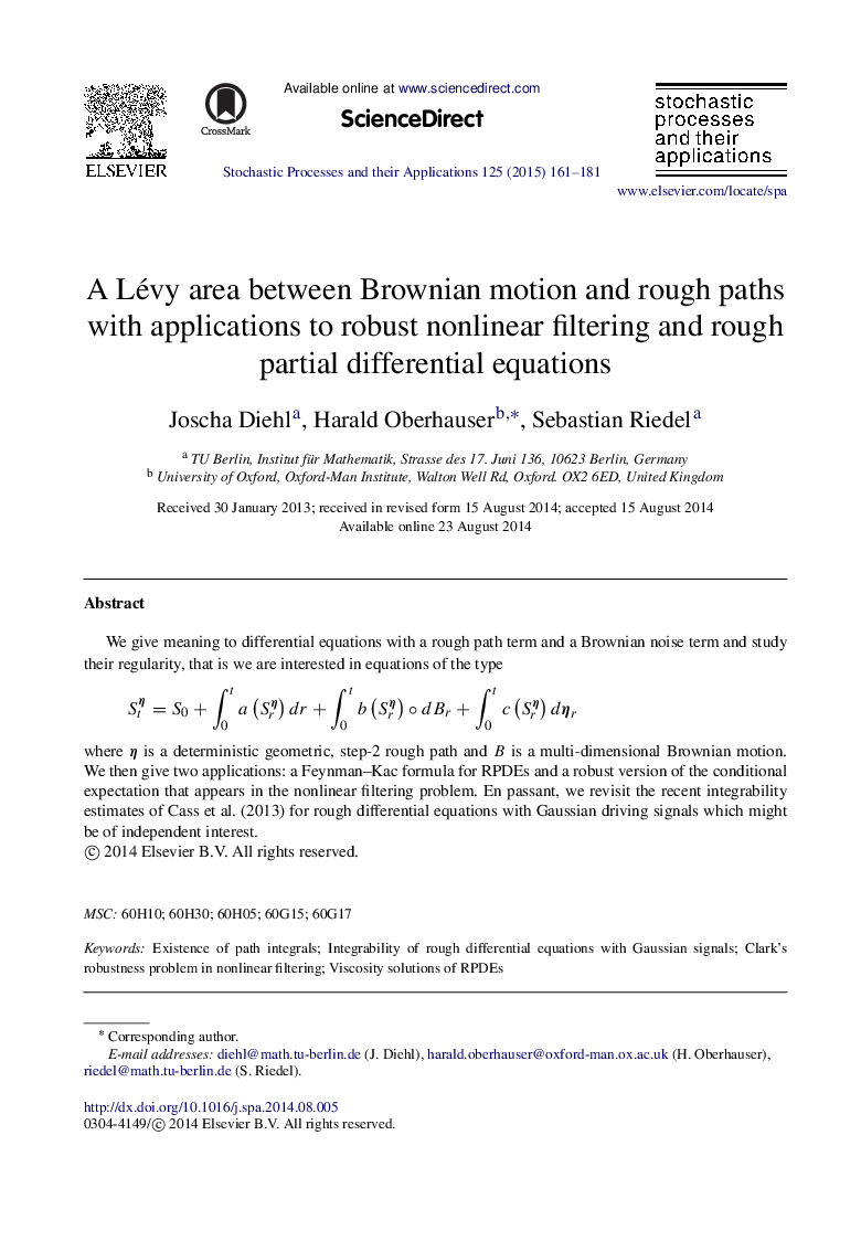 A Lévy area between Brownian motion and rough paths with applications to robust nonlinear filtering and rough partial differential equations