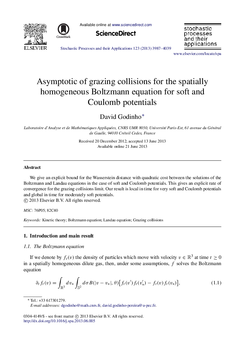 Asymptotic of grazing collisions for the spatially homogeneous Boltzmann equation for soft and Coulomb potentials