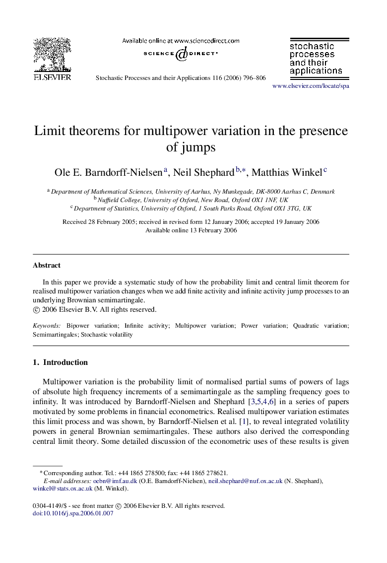 Limit theorems for multipower variation in the presence of jumps