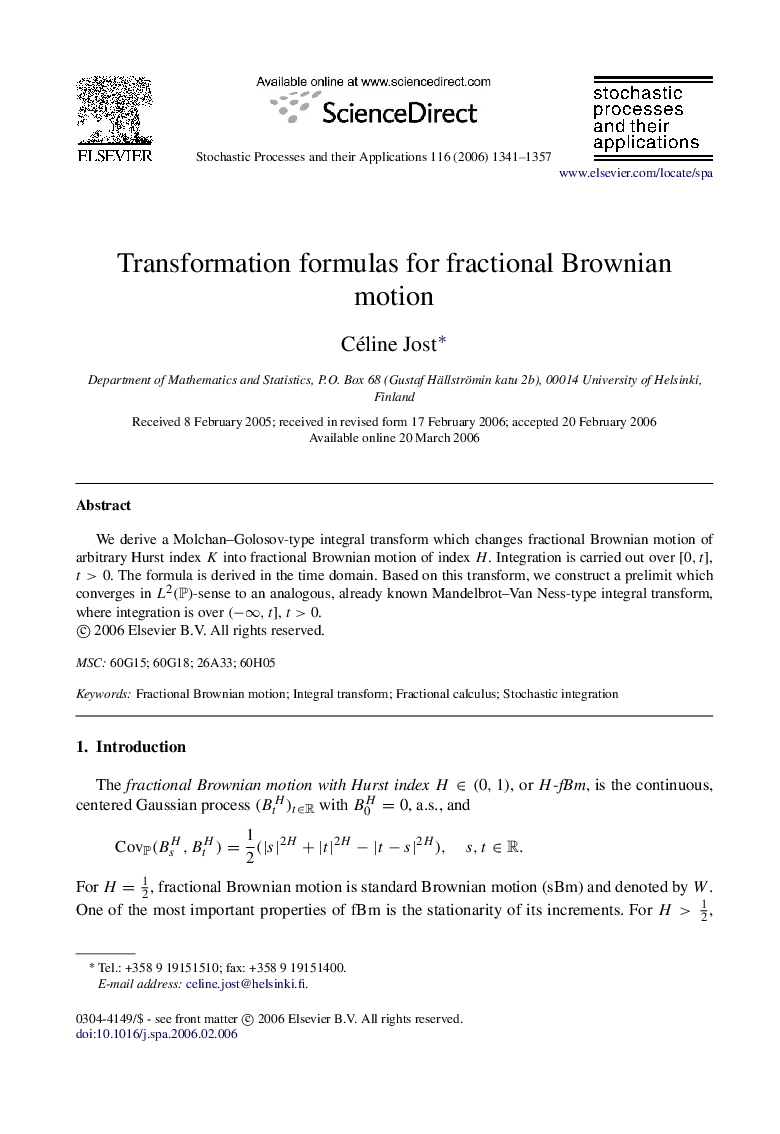 Transformation formulas for fractional Brownian motion