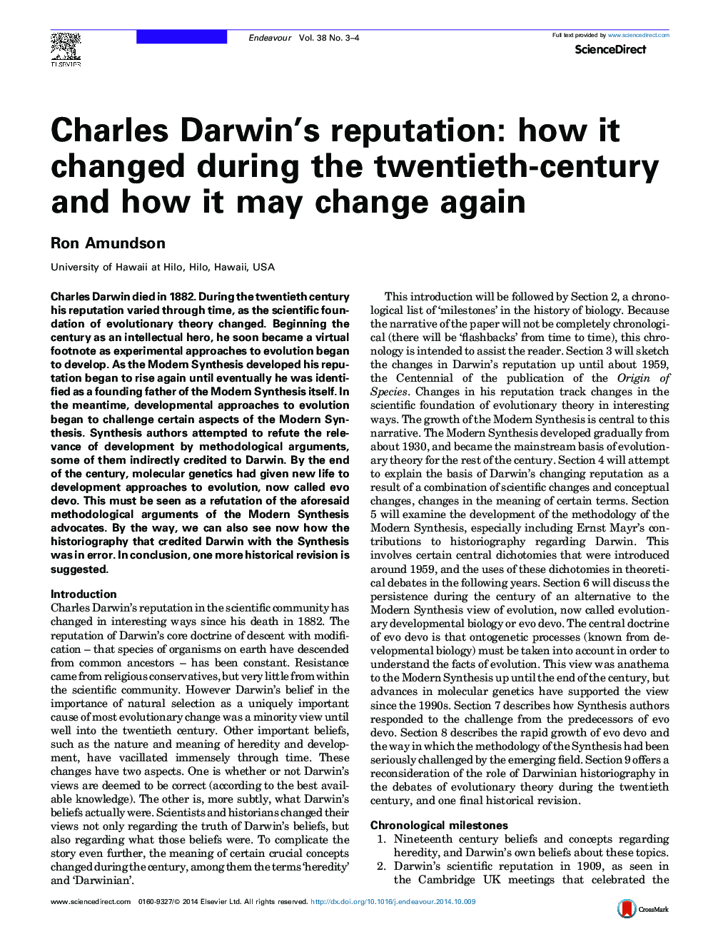 شهرت چارلز داروین: چگونه در طول قرن بیستم تغییر کرد و چگونه ممکن است دوباره تغییر کند 