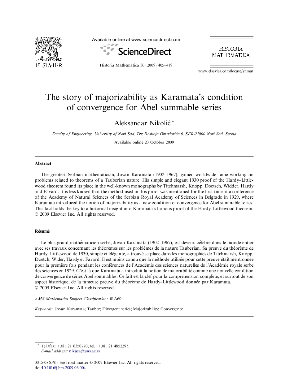 The story of majorizability as Karamata’s condition of convergence for Abel summable series