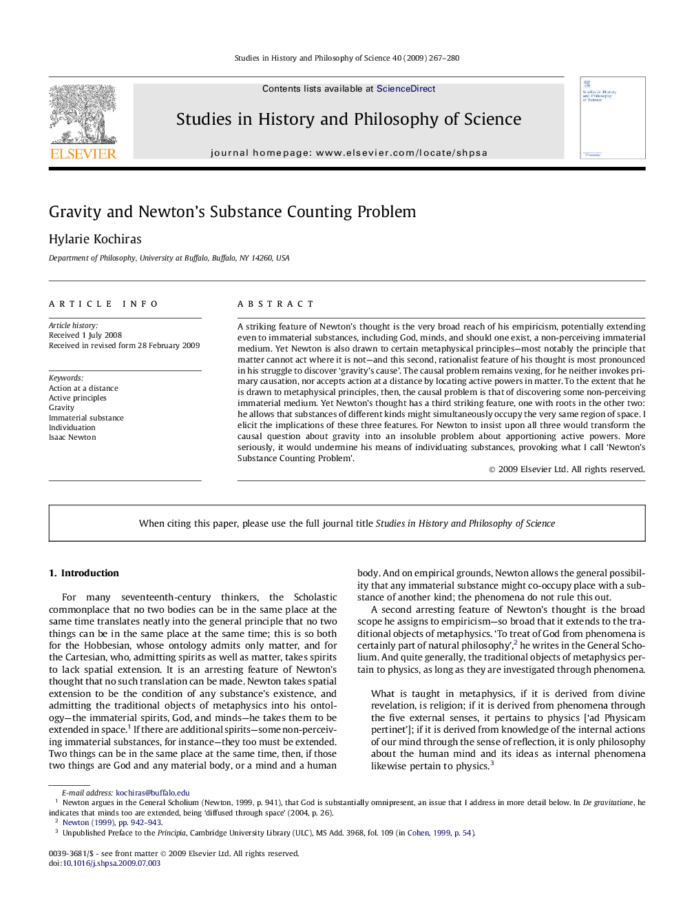 Gravity and Newton’s Substance Counting Problem