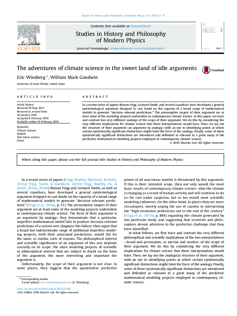 The adventures of climate science in the sweet land of idle arguments