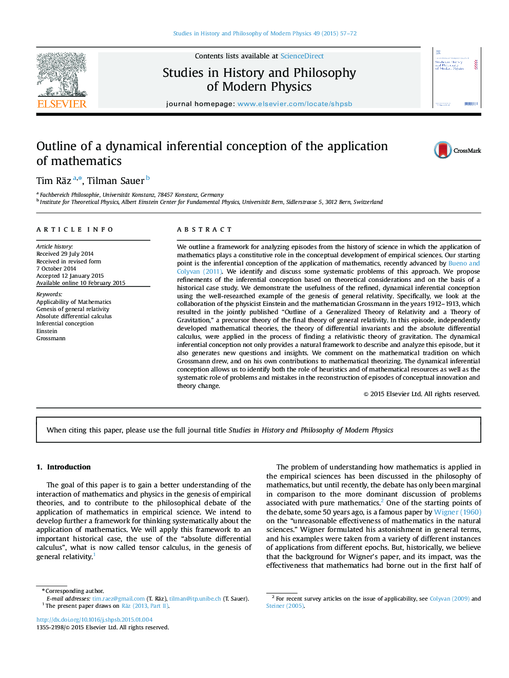 Outline of a dynamical inferential conception of the application of mathematics