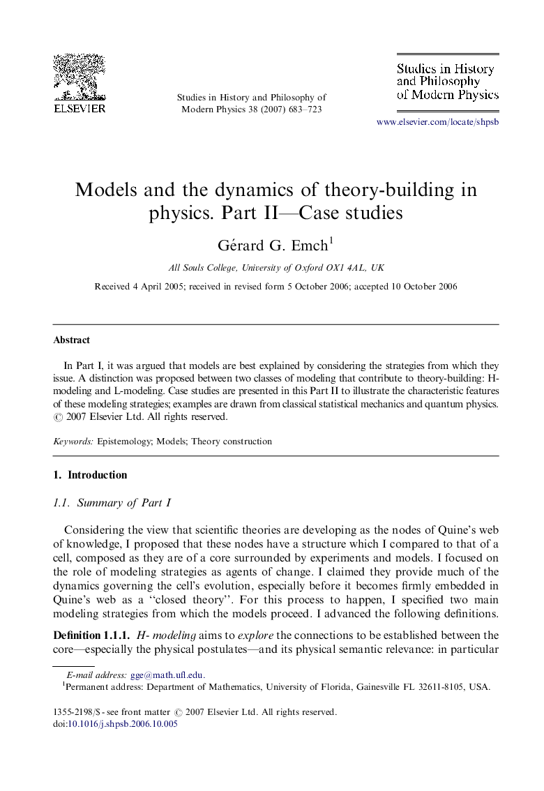 Models and the dynamics of theory-building in physics. Part II-Case studies