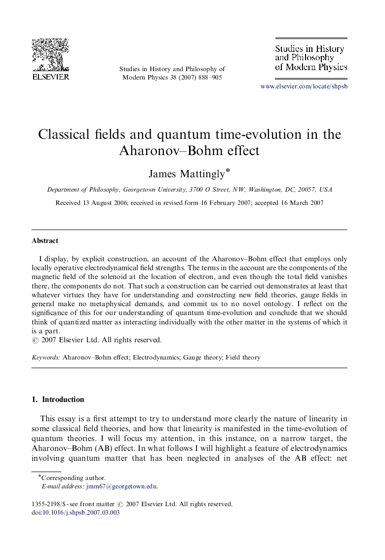 Classical fields and quantum time-evolution in the Aharonov-Bohm effect