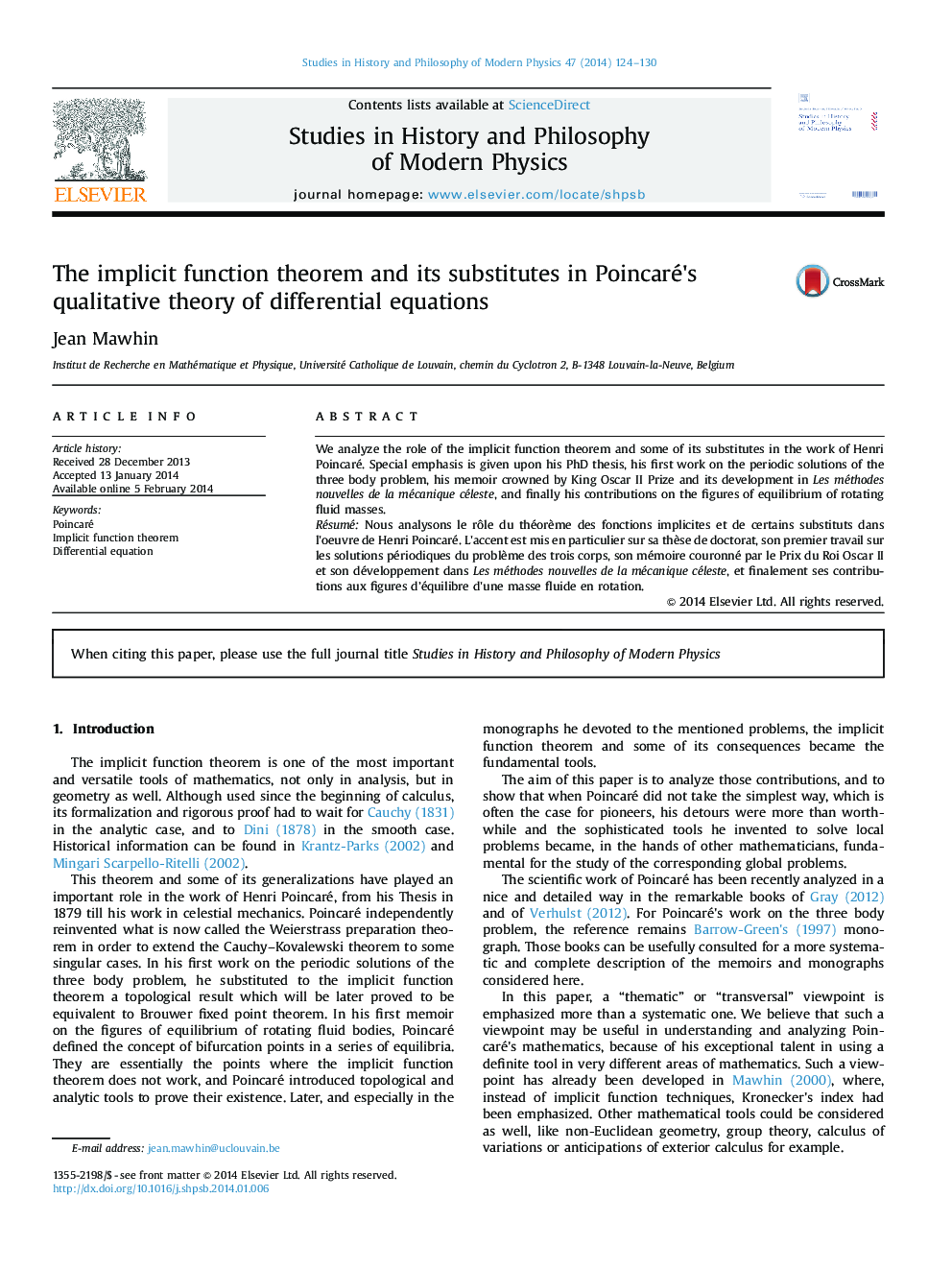 The implicit function theorem and its substitutes in Poincaré׳s qualitative theory of differential equations