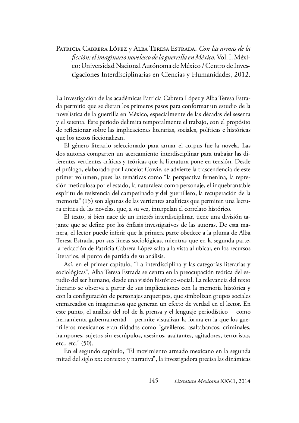 Reseña del libro